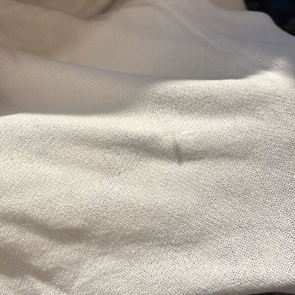 Asta Resort Ivory Nikita Dress Knit Button-down Shirt Sheer Medium Long Sleeve - Picture 11 of 11